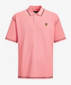 Lyle & Scott Flatlock Polo Shirt Pink