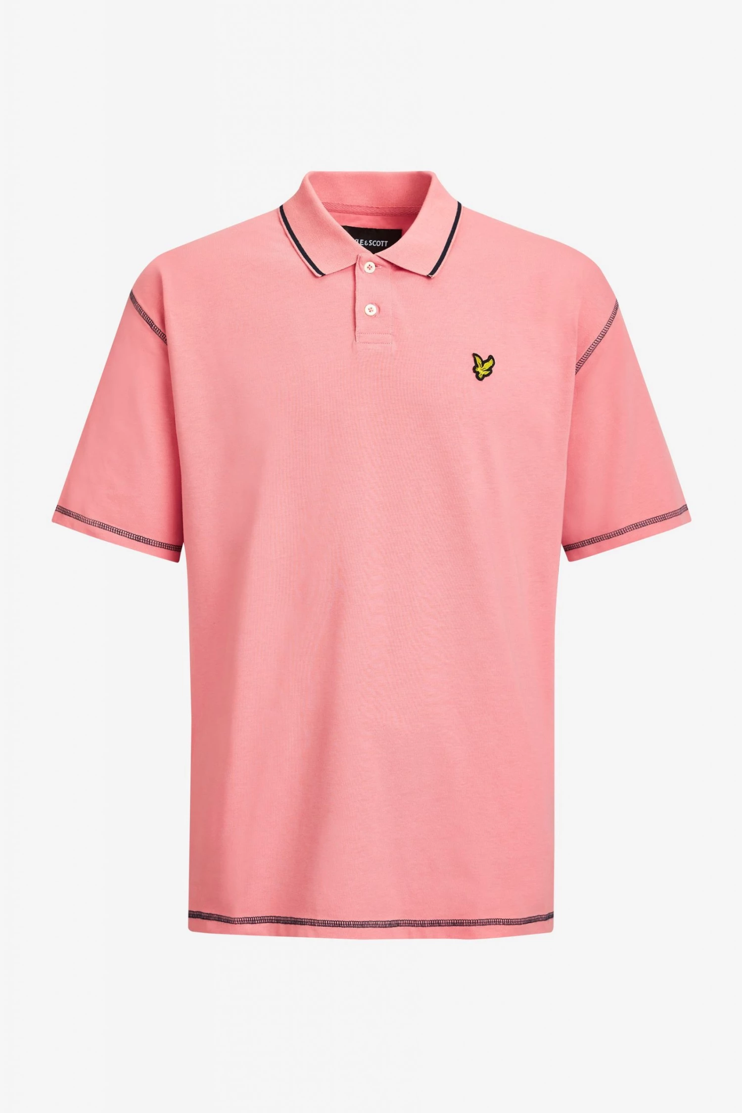 Lyle & Scott Flatlock Polo Shirt Pink 1 Lyle & Scott Flatlock Polo Shirt Pink