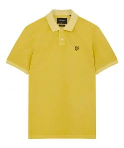Lyle & Scott Mens Pigment Dyed Polo Shirt Pink