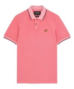 Lyle & Scott Mens Pigment Dyed Polo Shirt Pink -Lyle & Scott Outlet | Sale unnamed file 692
