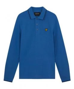 Lyle & Scott Blue Ls Tipped Polo Shirt -Lyle & Scott Outlet | Sale unnamed file 698