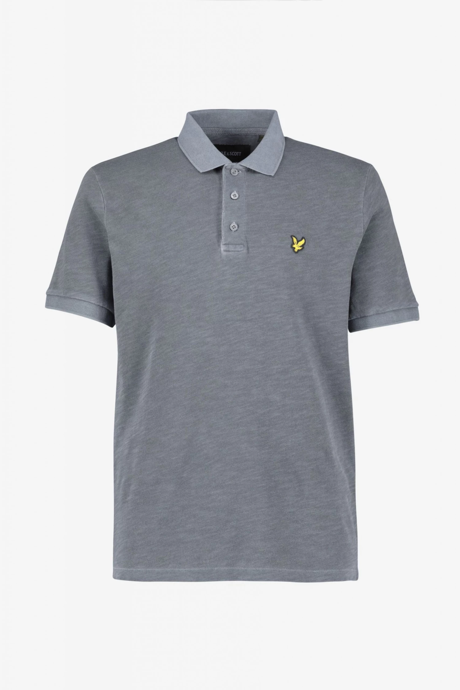Lyle & Scott Navy Blue Garment Dye Slub Cotton Polo Shirt 1 Lyle & Scott Navy Blue Garment Dye Slub Cotton Polo Shirt