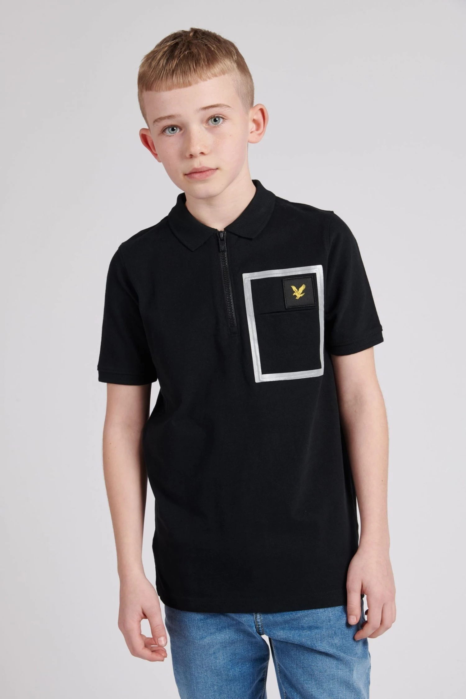 Lyle & Scott Black Heat Sealed Pocket Polo Shirt 1 Lyle & Scott Black Heat Sealed Pocket Polo Shirt