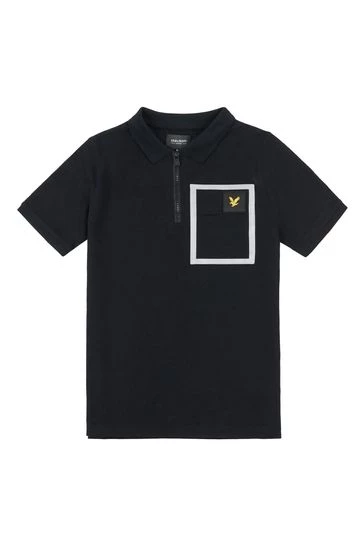 Lyle & Scott Black Heat Sealed Pocket Polo Shirt 7 Lyle & Scott Black Heat Sealed Pocket Polo Shirt - Image 7