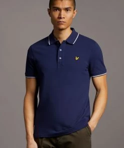 Lyle & Scott Plus Size Tipped Polo Shirt Navy