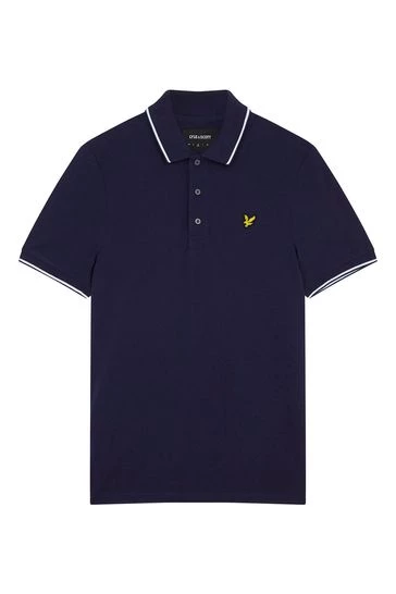 Lyle & Scott Plus Size Tipped Polo Shirt Navy 6 Lyle & Scott Plus Size Tipped Polo Shirt Navy - Image 6