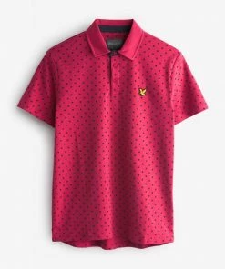 Lyle & Scott Golf Polka Dot Polo Shirt Red