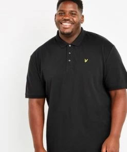 Lyle & Scott Plus Size Polo Shirt Black -Lyle & Scott Outlet | Sale unnamed file 722
