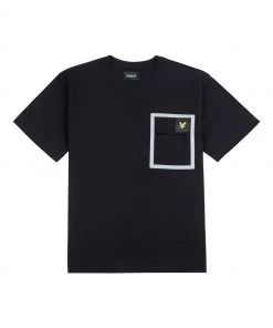 Lyle & Scott Black Heat Sealed Pocket T-Shirt