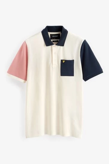 Lyle & Scott White Colourblock Polo Shirt 2 Lyle & Scott White Colourblock Polo Shirt - Image 2