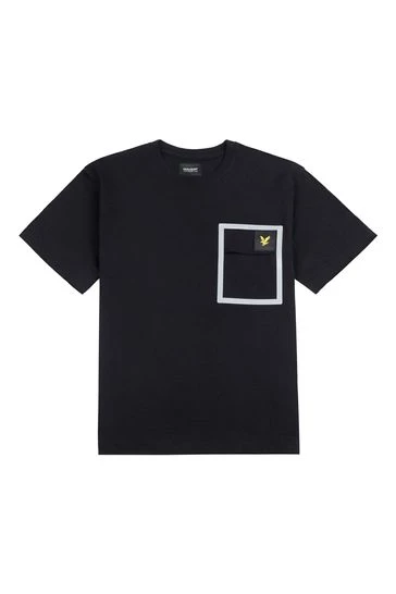 Lyle & Scott Black Heat Sealed Pocket T-Shirt 4 Lyle & Scott Black Heat Sealed Pocket T-Shirt - Image 4