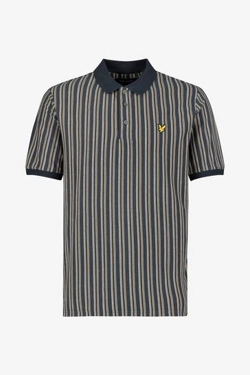 Lyle & Scott Pinstripe Polo Shirt White 3 Lyle & Scott Pinstripe Polo Shirt White - Image 3