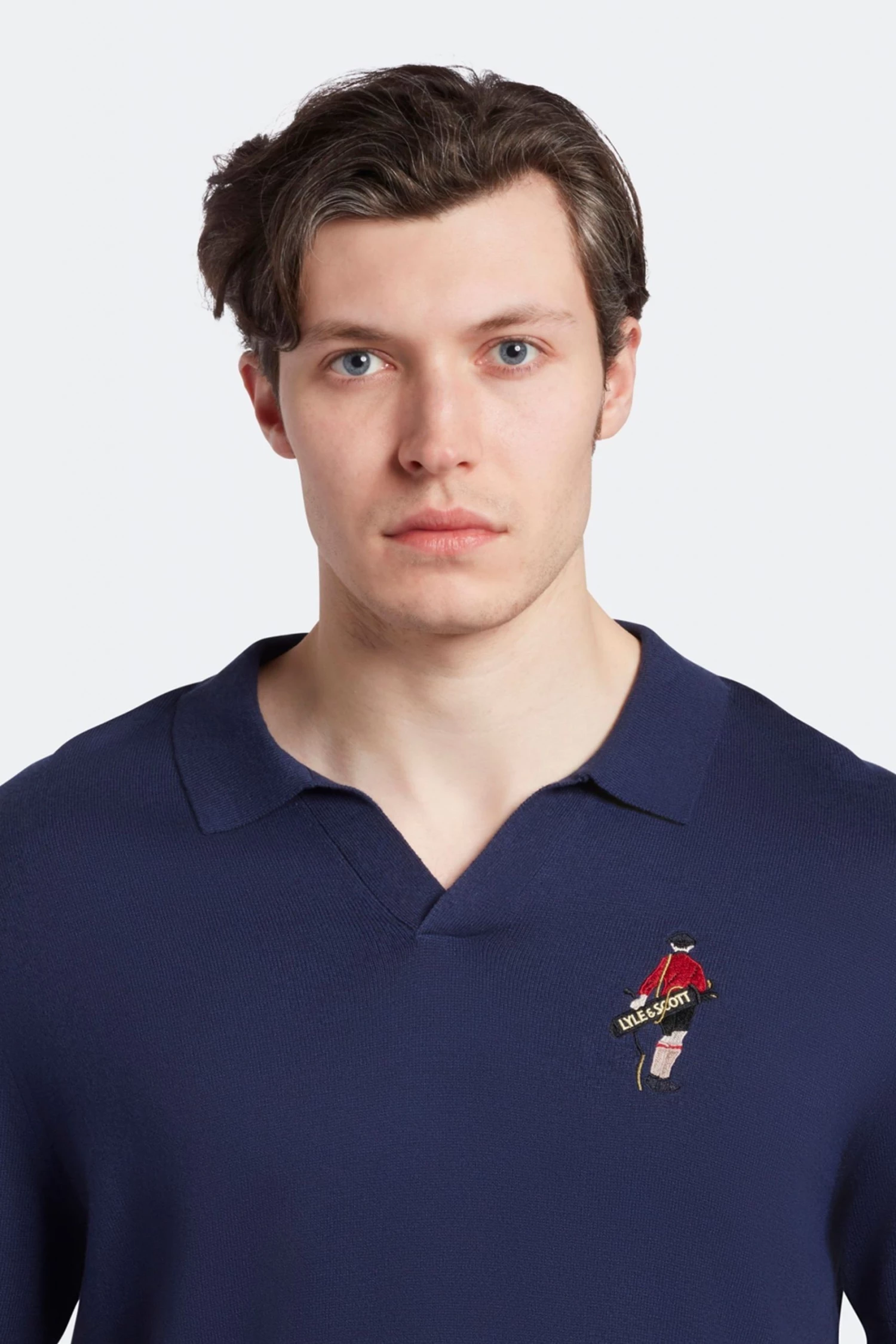 Lyle & Scott Navy Blue Golf Player Knitted Polo Shirt 4 Lyle & Scott Navy Blue Golf Player Knitted Polo Shirt - Image 4