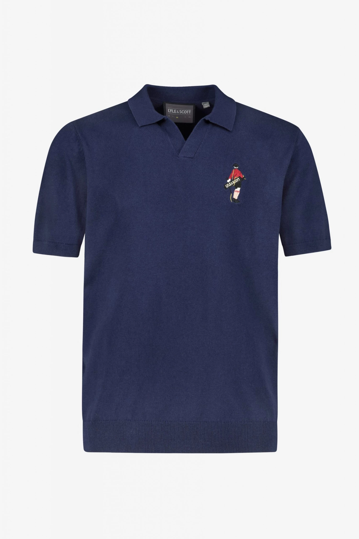 Lyle & Scott Navy Blue Golf Player Knitted Polo Shirt 5 Lyle & Scott Navy Blue Golf Player Knitted Polo Shirt - Image 5