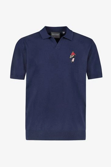 Lyle & Scott Navy Blue Golf Player Knitted Polo Shirt 6 Lyle & Scott Navy Blue Golf Player Knitted Polo Shirt - Image 6