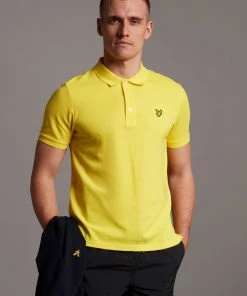 Lyle & Scott Yellow Plain Polo Shirt
