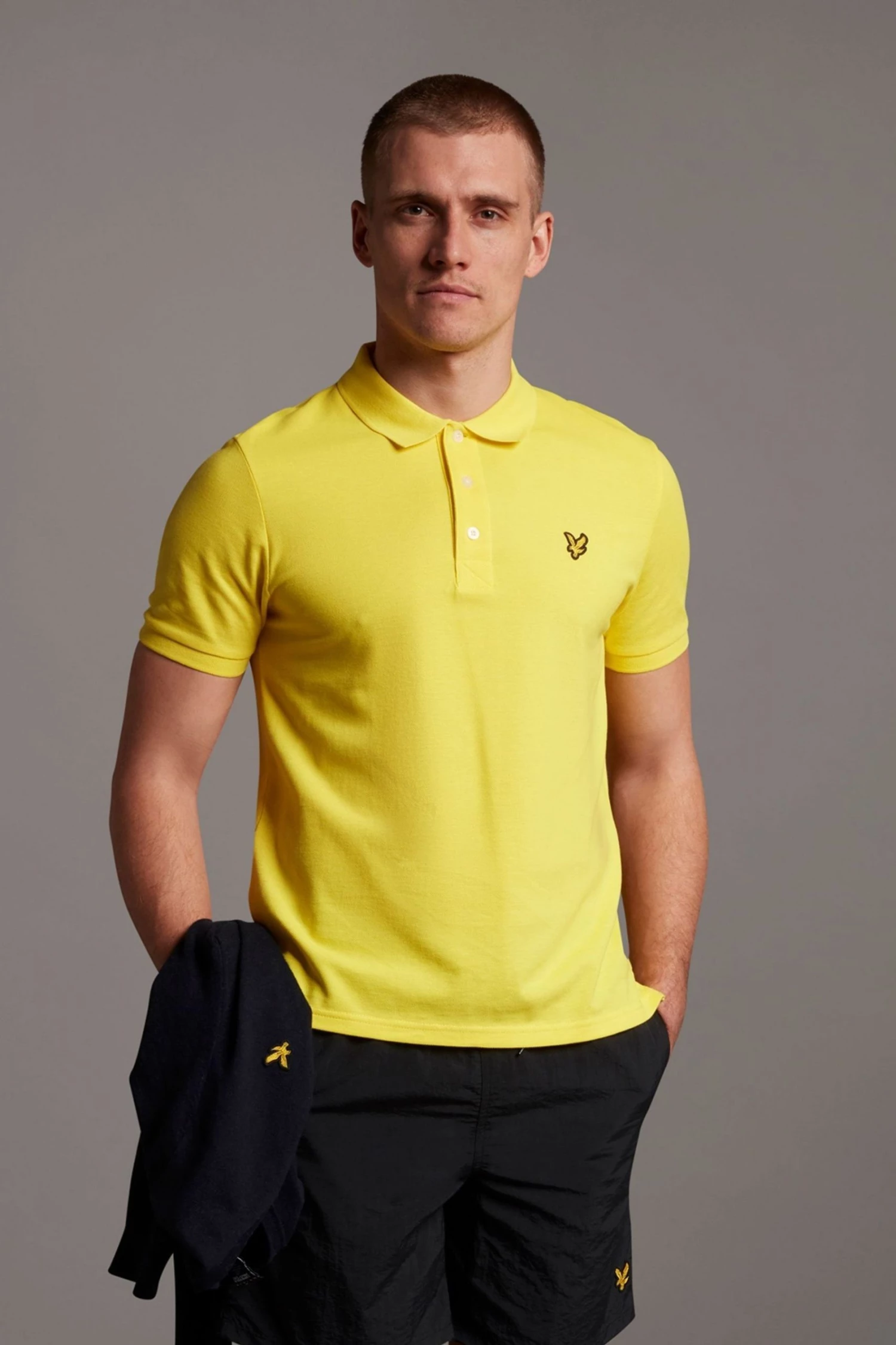 Lyle & Scott Yellow Plain Polo Shirt 1 Lyle & Scott Yellow Plain Polo Shirt