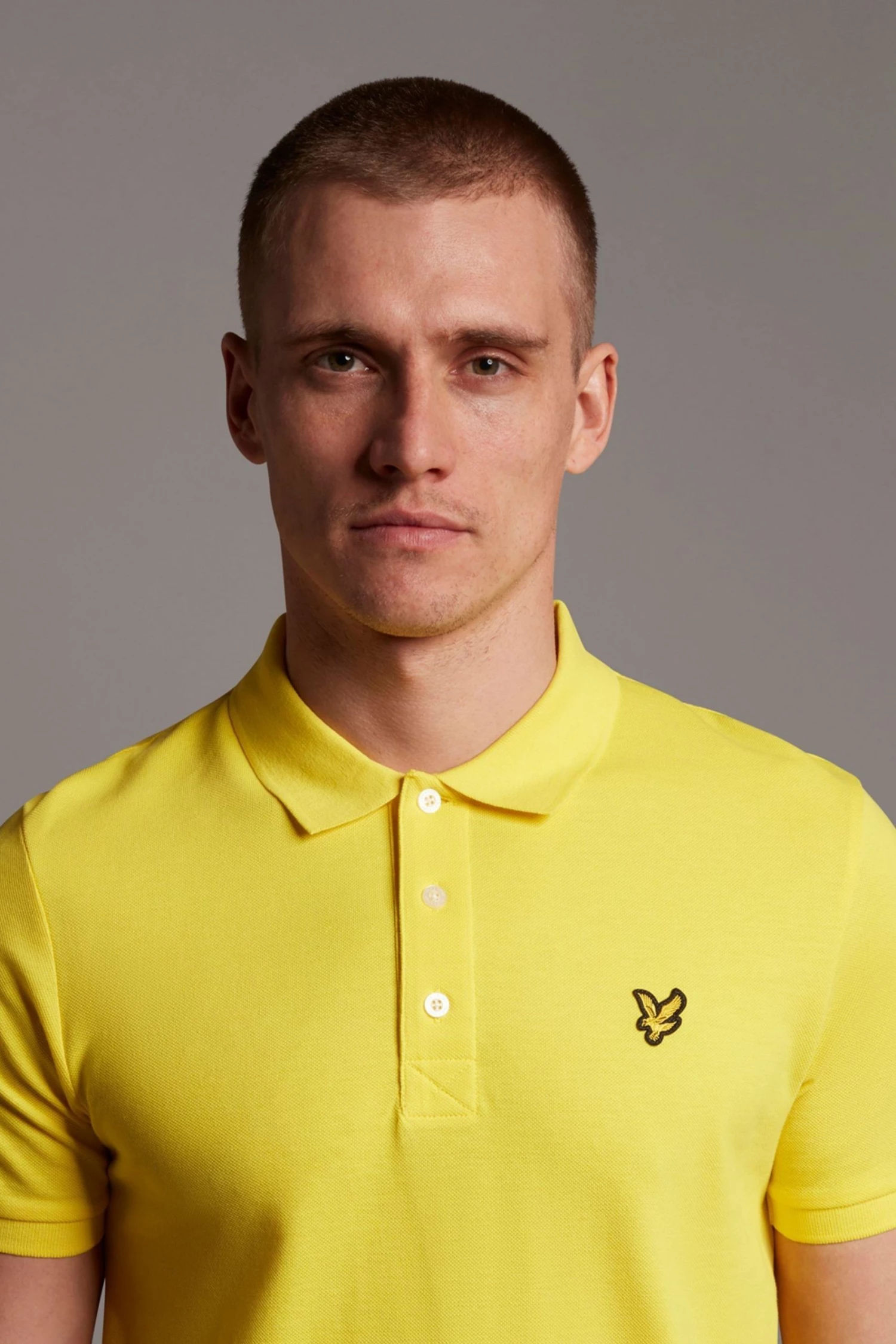 Lyle & Scott Yellow Plain Polo Shirt 4 Lyle & Scott Yellow Plain Polo Shirt - Image 4