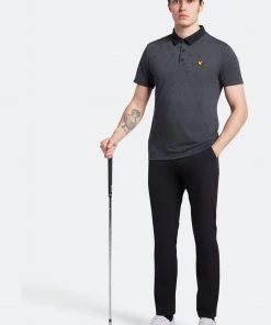 Lyle & Scott Black Jacquard Polo Shirt -Lyle & Scott Outlet | Sale unnamed file 794 scaled