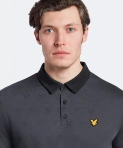 Lyle & Scott Black Jacquard Polo Shirt -Lyle & Scott Outlet | Sale unnamed file 795 scaled