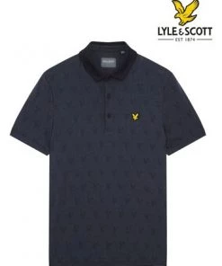 Lyle & Scott Black Jacquard Polo Shirt -Lyle & Scott Outlet | Sale unnamed file 796