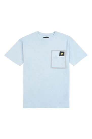 Lyle & Scott Blue Heat Sealed Pocket T-Shirt 4 Lyle & Scott Blue Heat Sealed Pocket T-Shirt - Image 4