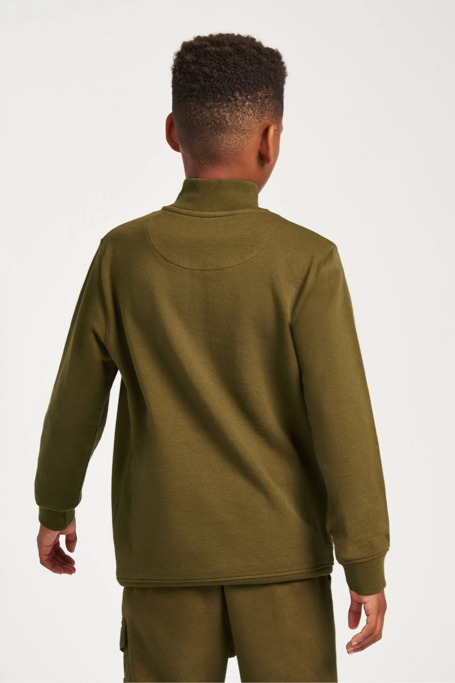 Lyle & Scott Green 1/4 Zip Funnel Neck Hoodie 2 Lyle & Scott Green 1/4 Zip Funnel Neck Hoodie - Image 2