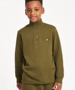 Lyle & Scott Green 1/4 Zip Funnel Neck Hoodie 7 Lyle & Scott Green 1/4 Zip Funnel Neck Hoodie -Lyle & Scott Outlet | Sale unnamed file 851