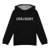 Lyle & Scott Girls Textured Hoodie Black