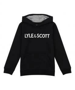 Lyle & Scott Girls Textured Hoodie Black