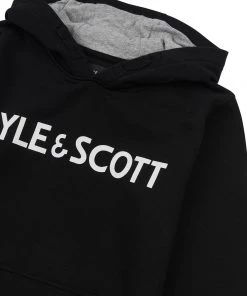 Lyle & Scott Girls Textured Hoodie Black -Lyle & Scott Outlet | Sale unnamed file 863 scaled
