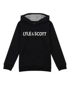 Lyle & Scott Girls Textured Hoodie Black -Lyle & Scott Outlet | Sale unnamed file 865