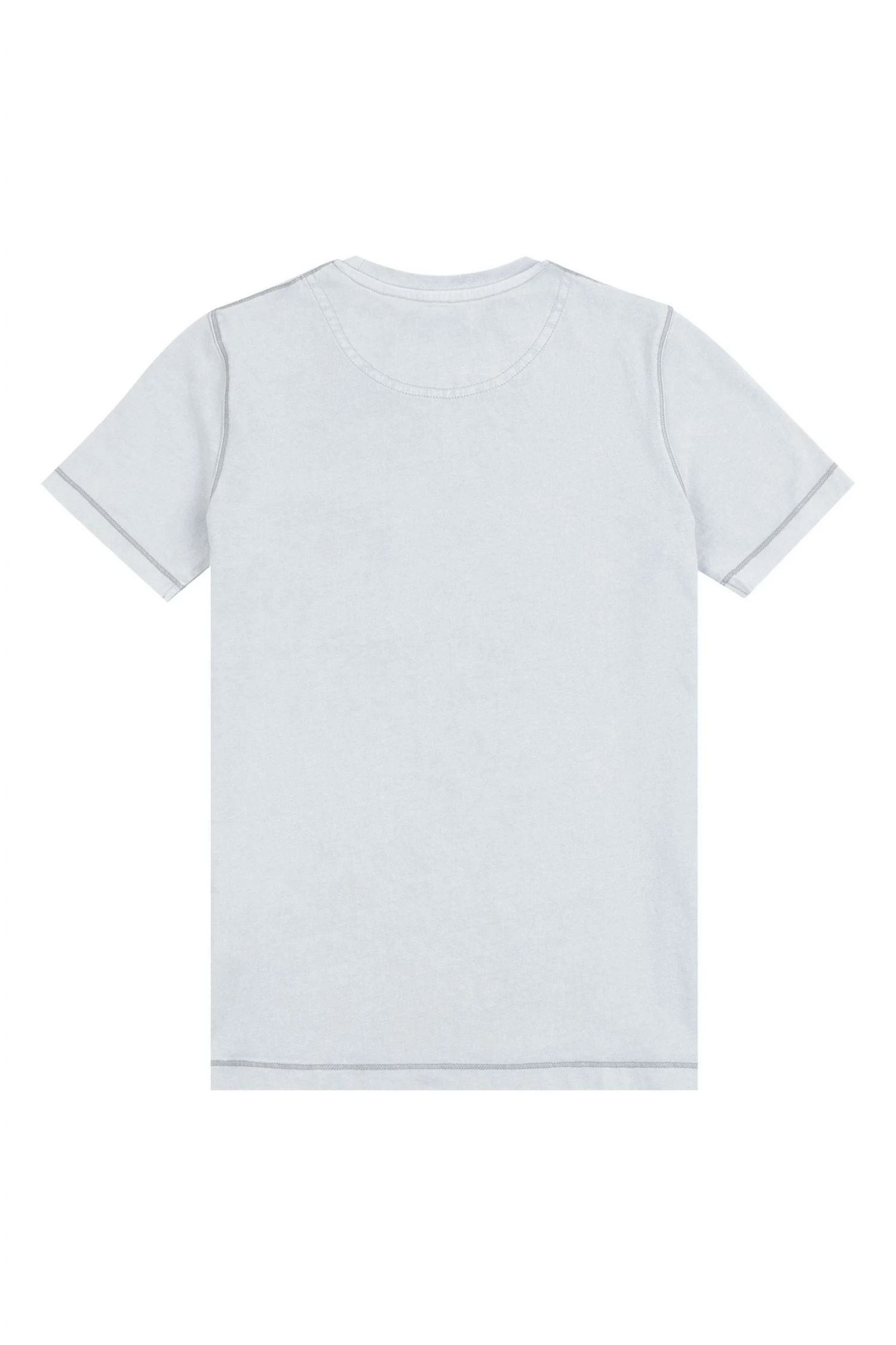 Lyle & Scott Grey Garment Washed Flatlock T-Shirt 2 Lyle & Scott Grey Garment Washed Flatlock T-Shirt - Image 2