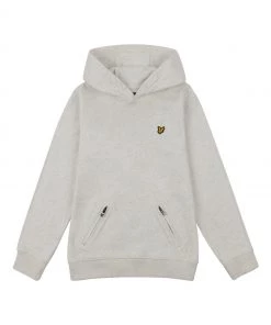 Lyle & Scott Grey Hybrid Pique And Jersey OTH Hoodie