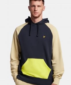 Lyle & Scott White Colourblock Hoodie