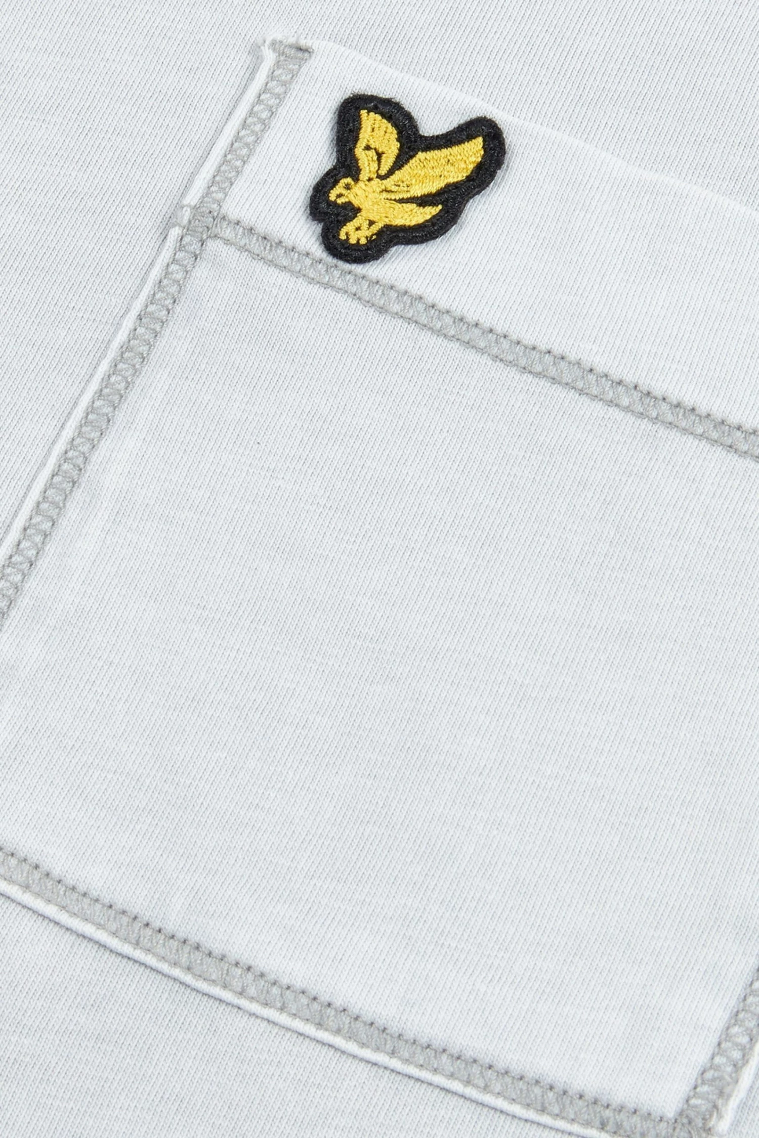 Lyle & Scott Grey Garment Washed Flatlock T-Shirt 3 Lyle & Scott Grey Garment Washed Flatlock T-Shirt - Image 3