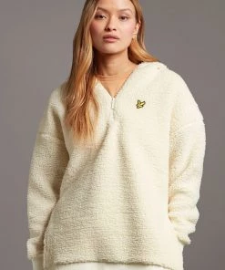 Lyle & Scott White Fleece Hoodie