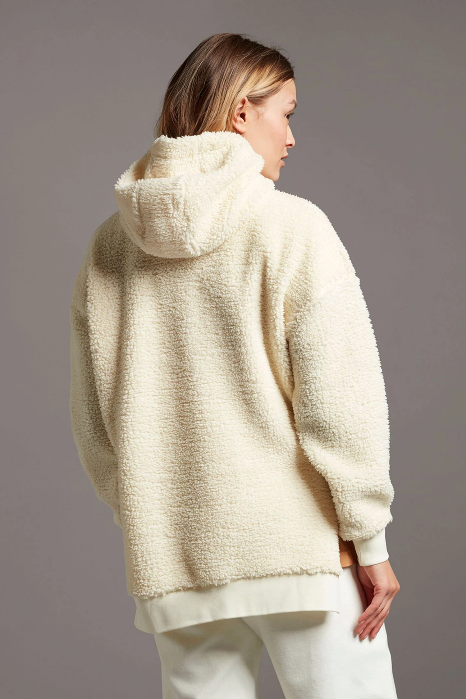 Lyle & Scott White Fleece Hoodie 2 Lyle & Scott White Fleece Hoodie - Image 2