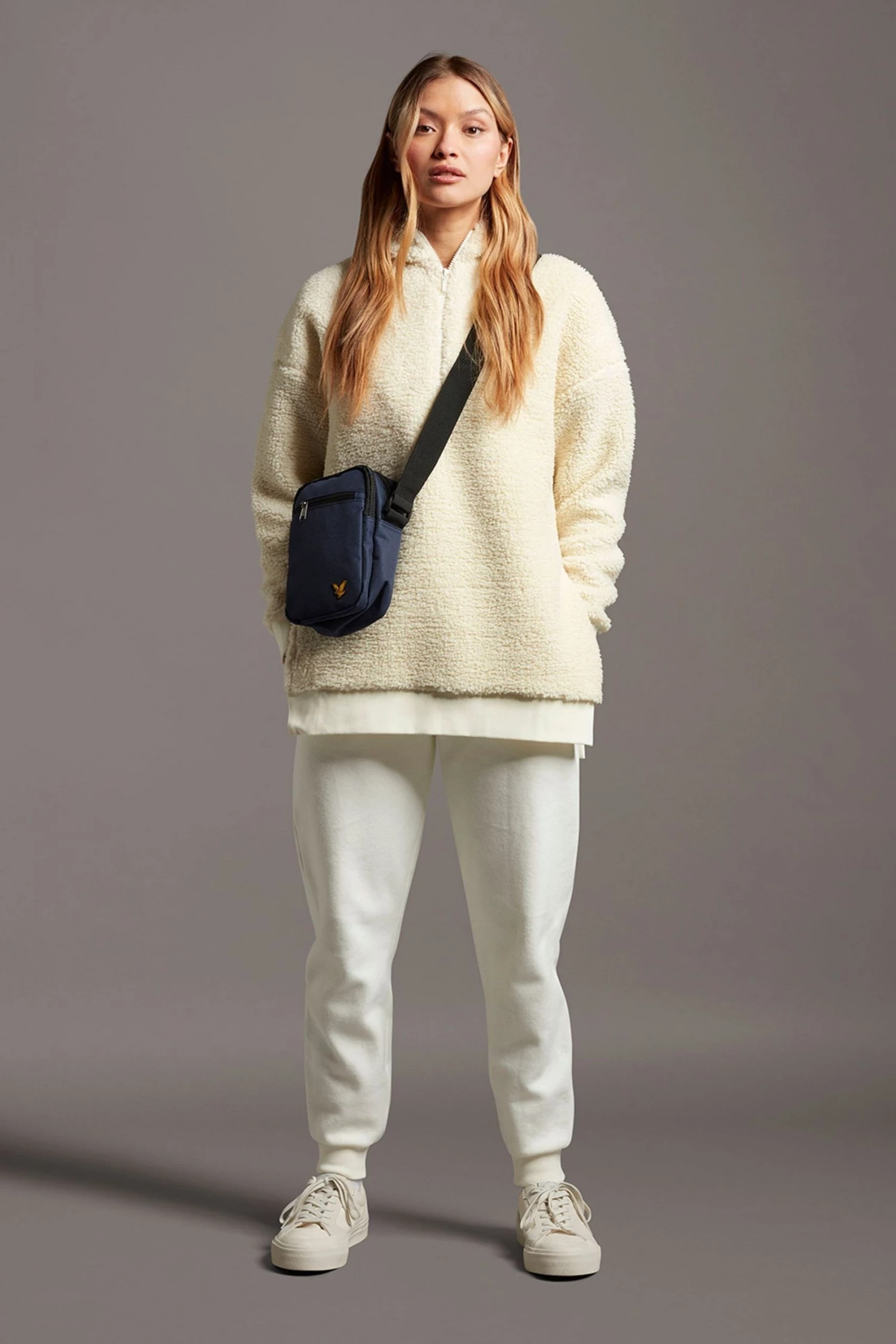 Lyle & Scott White Fleece Hoodie 3 Lyle & Scott White Fleece Hoodie - Image 3