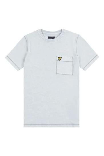 Lyle & Scott Grey Garment Washed Flatlock T-Shirt 4 Lyle & Scott Grey Garment Washed Flatlock T-Shirt - Image 4