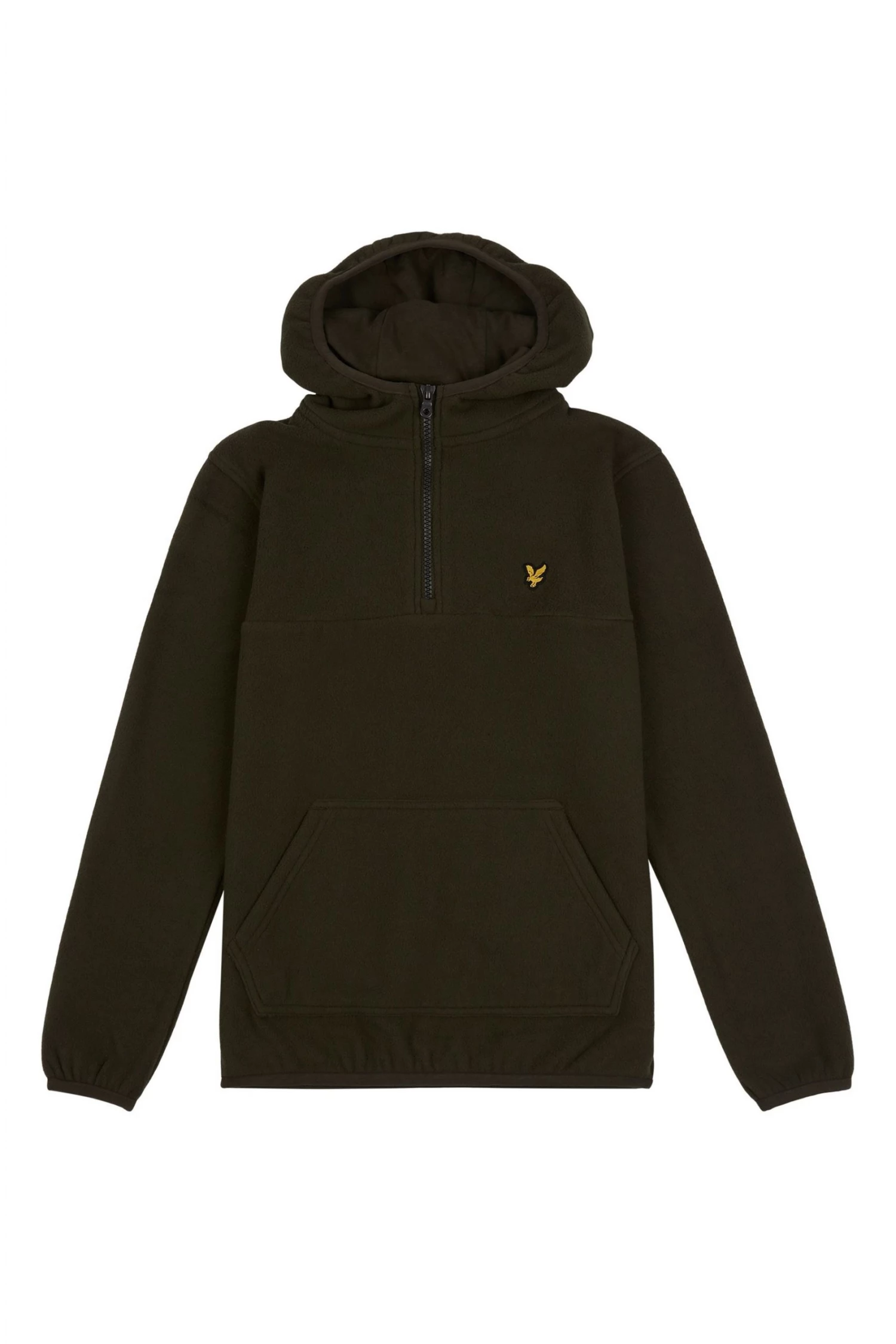 Lyle & Scott Green 1/4 Zip Micro Fleece Hoodie 3 Lyle & Scott Green 1/4 Zip Micro Fleece Hoodie - Image 3