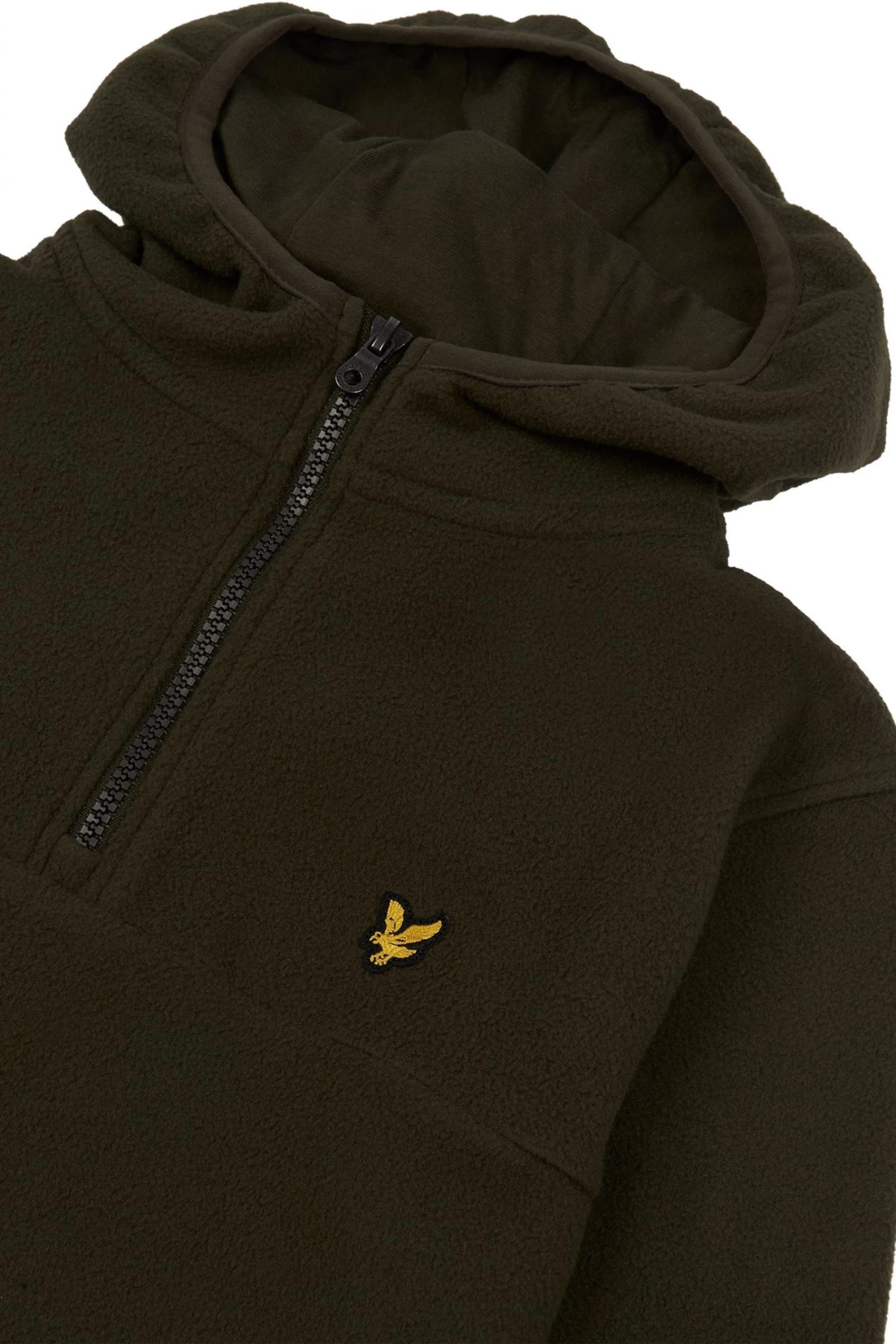 Lyle & Scott Green 1/4 Zip Micro Fleece Hoodie 5 Lyle & Scott Green 1/4 Zip Micro Fleece Hoodie - Image 5