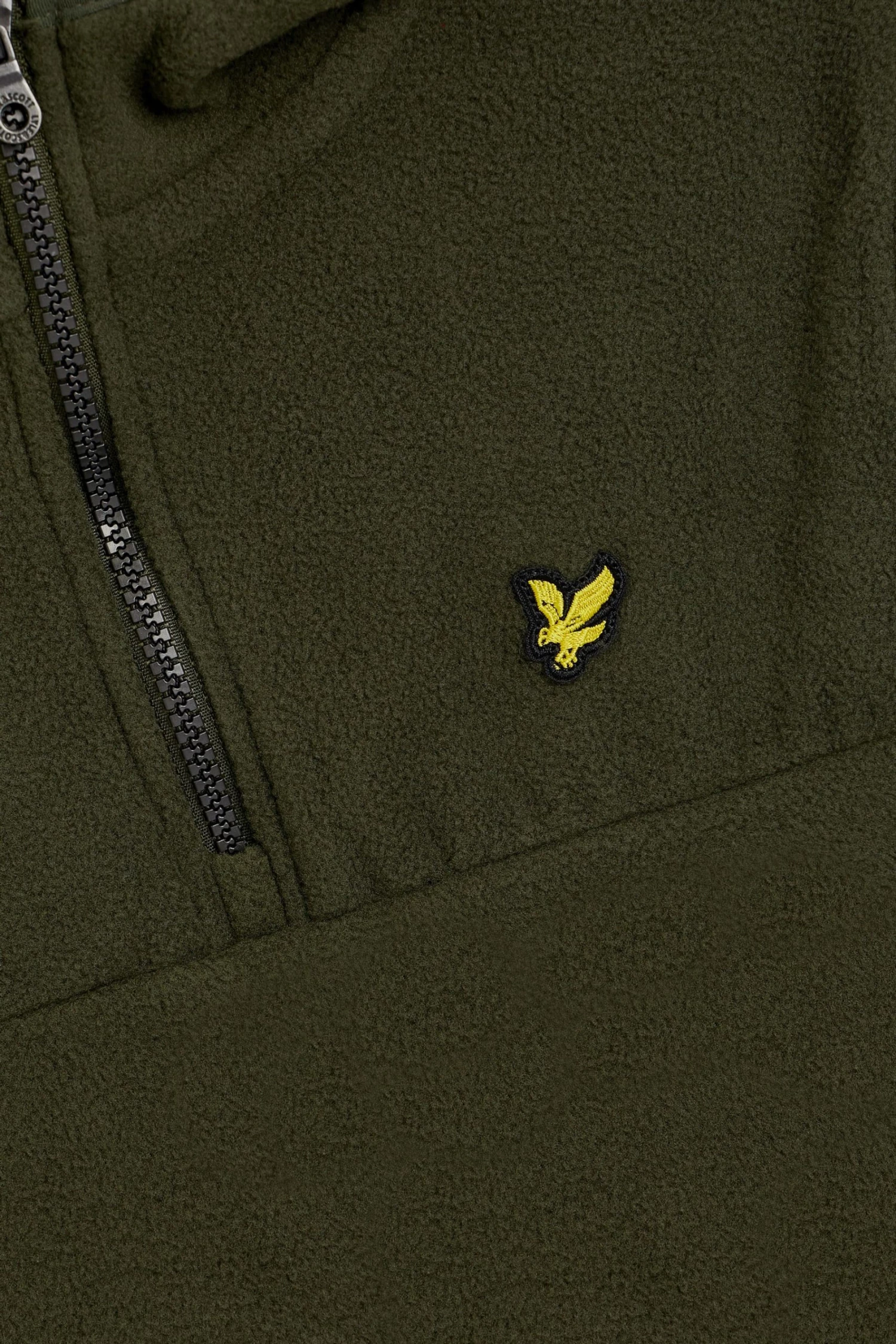 Lyle & Scott Green 1/4 Zip Micro Fleece Hoodie 6 Lyle & Scott Green 1/4 Zip Micro Fleece Hoodie - Image 6