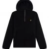 Lyle & Scott Black 1/4 Zip Micro Fleece Hoodie
