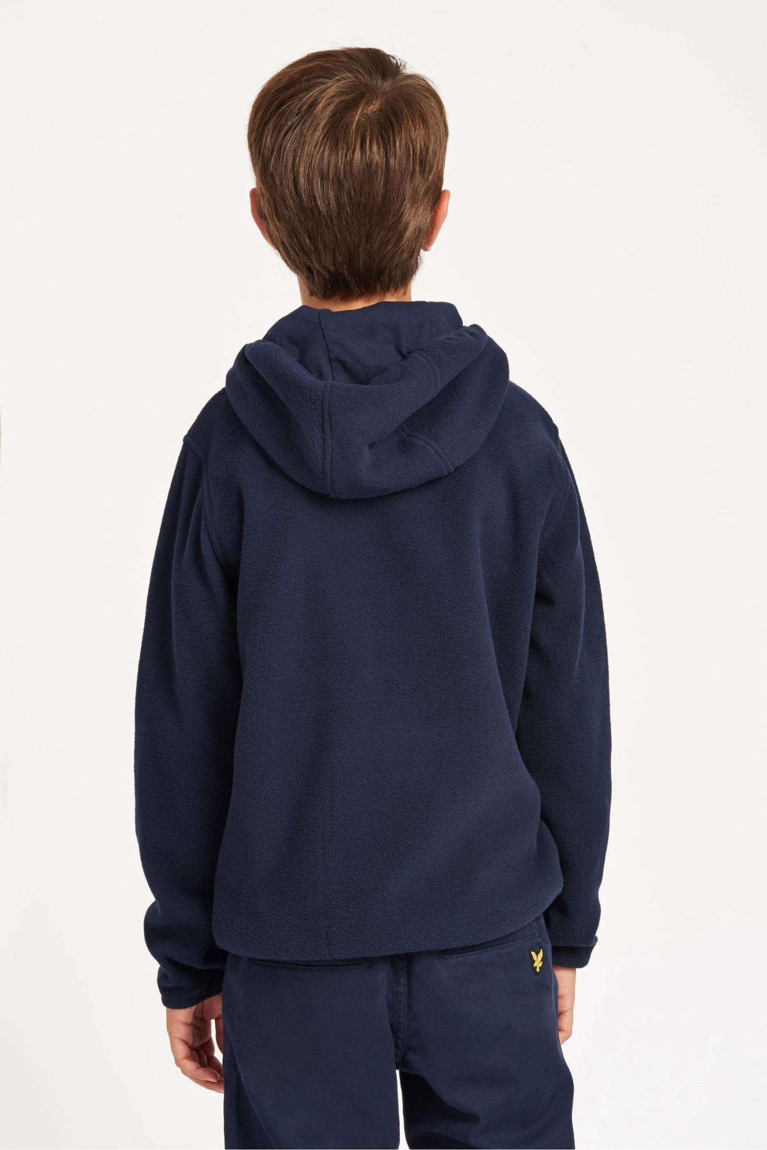 Lyle & Scott Blue 1/4 Zip Micro Fleece Hoodie 2 Lyle & Scott Blue 1/4 Zip Micro Fleece Hoodie - Image 2