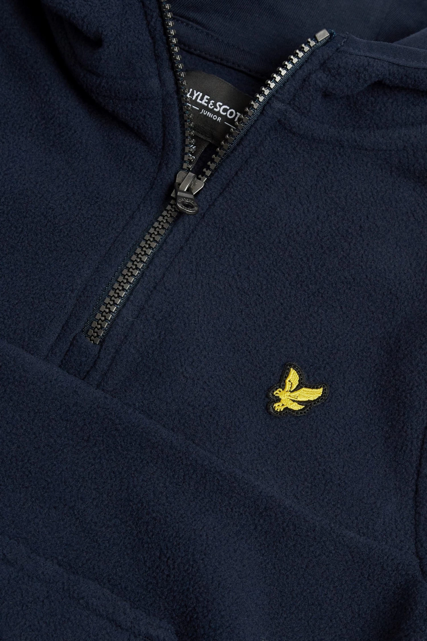 Lyle & Scott Blue 1/4 Zip Micro Fleece Hoodie 6 Lyle & Scott Blue 1/4 Zip Micro Fleece Hoodie - Image 6