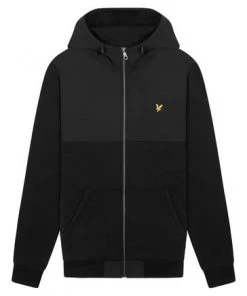 Lyle & Scott Black Softshell Jersey Zip Hoodie -Lyle & Scott Outlet | Sale unnamed file 944