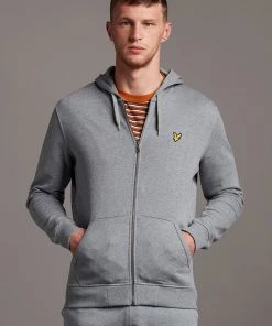 Lyle & Scott Grey Zip Through Hoodie