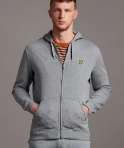 Lyle & Scott Grey Zip Through Hoodie -Lyle & Scott Outlet | Sale unnamed file 961