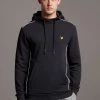 Lyle & Scott Black Hoodie With Contrast Piping